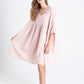 Provence cotton smock dress. Charcoal