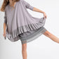 Ruby Ruffle Top. Dove Grey