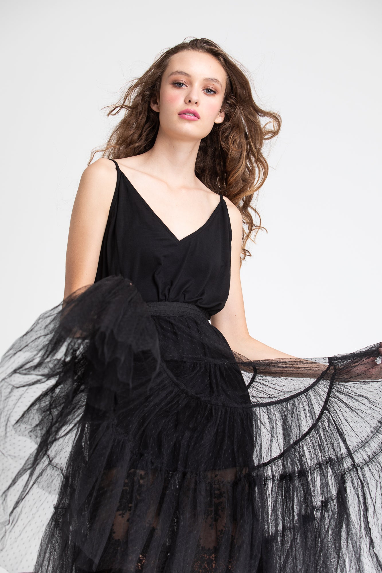 Ariette Tulle Tutu in Midnight Black.