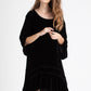 Violette Velvet Dress . Black