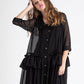 black chiffon coat dress,