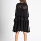 black chiffon coat dress,