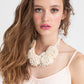 Pearl and velvet necklace.