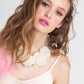 Pearl and velvet necklace.