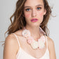 Pearl and velvet necklace.