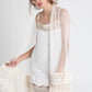Vintage Lace scarf. cream.