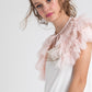 pale blush tulle Faerie cape.