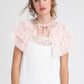 Tulle Ruffled Collar . Pink
