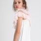 Tulle Ruffled Collar . Pink