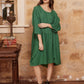 Clarissa Linen dress. Emerald