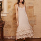 Evangeline lace slip/dress. Stone