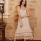 Evangeline lace slip/dress. Stone