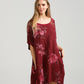 Rosabella linen Dress. Mulberry Wine