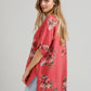 Contessa Linen Floral top . Watermelon