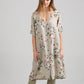 Abigail Floral linen coatdress.  Seamist