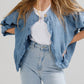 Fifi Linen Jacket. Denim Blue