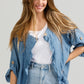 Fifi Linen Jacket. Denim Blue