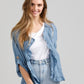 Fifi Linen Jacket. Denim Blue