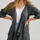 Sabine Linen  Duster Coat. Charcoal.
