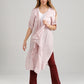 Sabine Linen Duster Coat. Blush