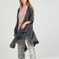 Sabine Linen  Duster Coat. Charcoal.