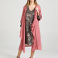 Amelia floral linen dress. charcoal