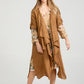 Sabine Linen  Duster coat. Tobacco