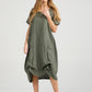 Primavera linen dress. Olive.