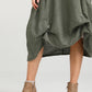 Primavera linen dress. Olive.