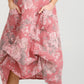 Primavera linen floral dress. Rose Pink Floral.