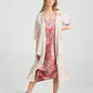 Primavera linen floral dress. Rose Pink Floral.