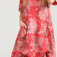 Primavera linen floral dress. Watermelon  Floral