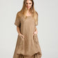 Primavera linen dress.  Latte