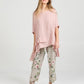 Sorrento linen Top. Rose Pink.
