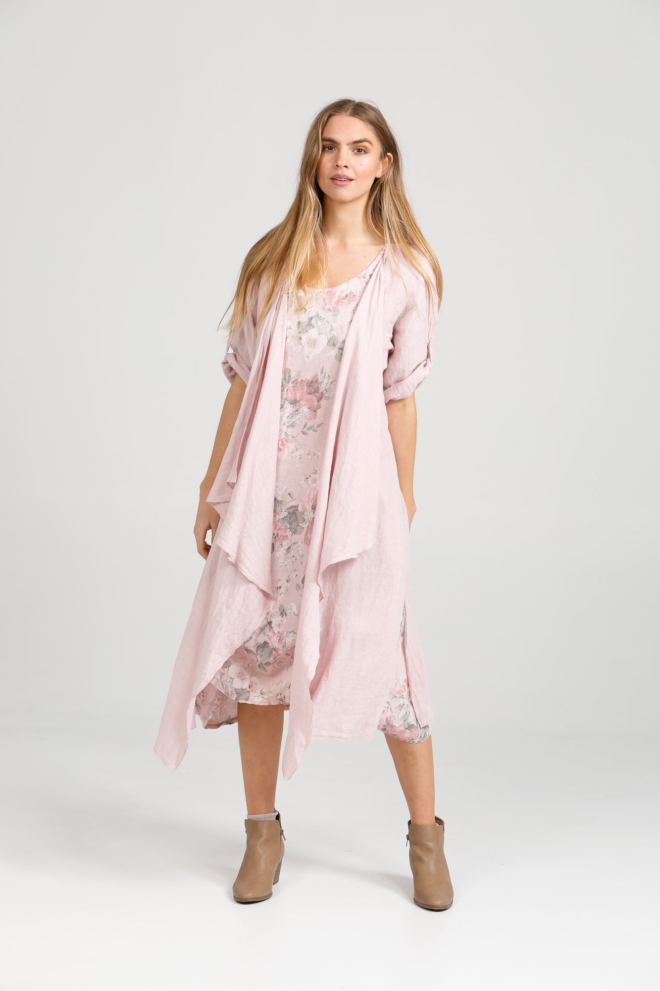 Blush duster on sale coat