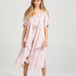 Sabine Linen Duster Coat. Blush