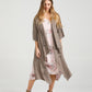 Sabine Linen Duster coat. toasted almond.