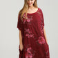 Rosabella linen Dress. Mulberry Wine
