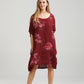 Rosabella linen Dress. Mulberry Wine