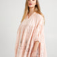 French cotton smock. pale pink.