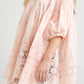 French cotton smock. pale pink.