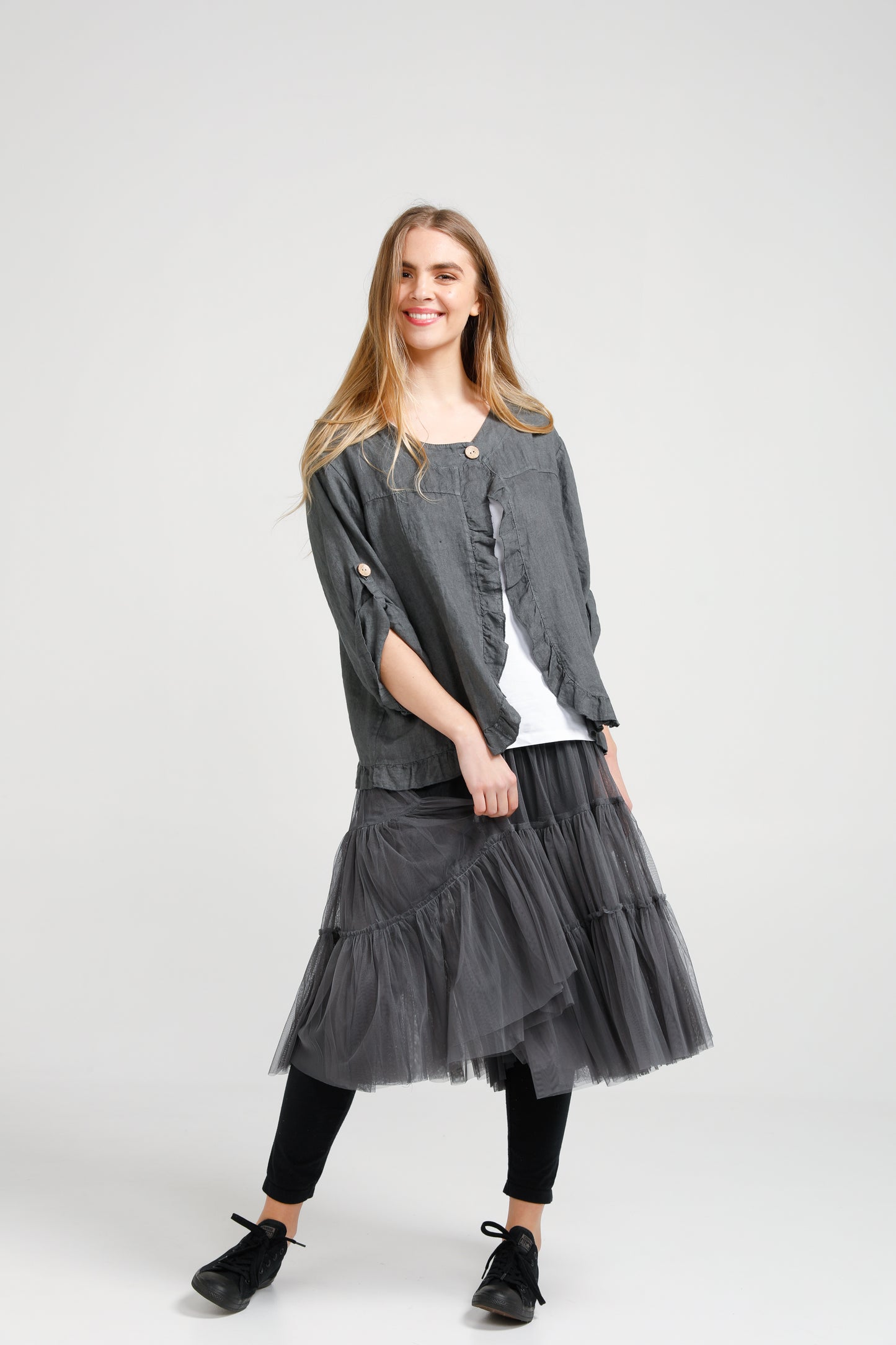 Ariette Tulle Tutu skirt. charcoal