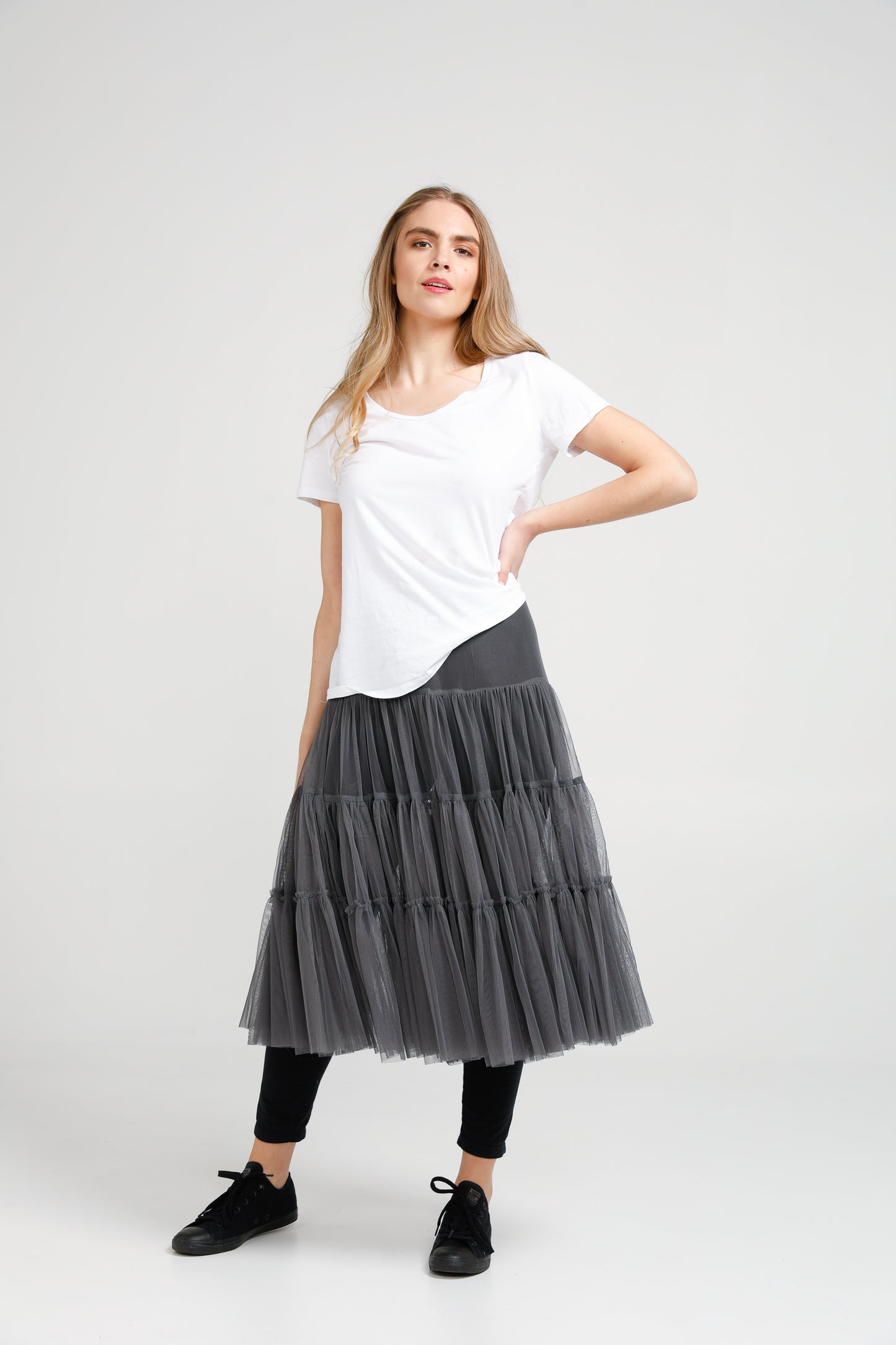 Ariette Tulle Tutu skirt. charcoal