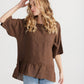Priscilla linen top.  Tobacco