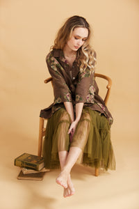 Ariette Tulle Tutu skirt. Moss