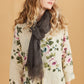 Amelia Floral Linen dress. Antique Cream