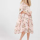 Stella linen floral dress. Blush Rose