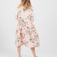 Stella linen floral dress. Blush Rose
