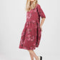 Stella Linen Floral dress. Bordeaux