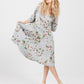 Stella Linen Floral Dress.  Dove Grey